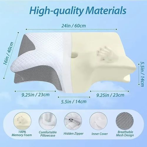 Rebound Memory Cotton Pillow Cervical Support Pillow