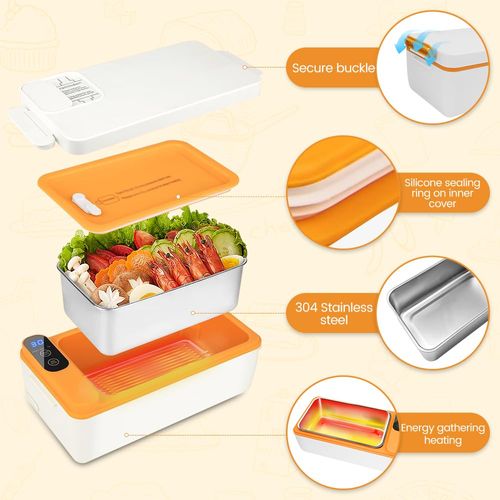 1L Cordless Electric Heated Lunch Box with Insulated Bag