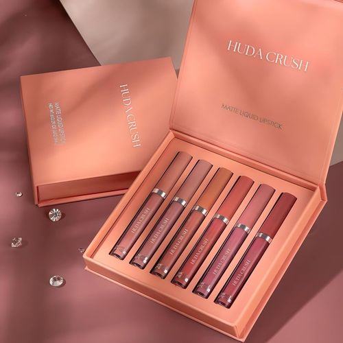 6Pcs Matte Liquid Lipstick Set, Waterproof Long-Lasting Lip Gloss