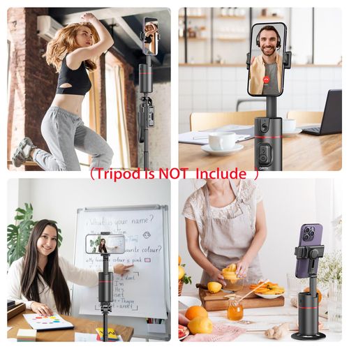 Portable Mobile Phone Gimbal Stabilizer, 360° Rotatable Auto Tracking Phone Holder with Remote