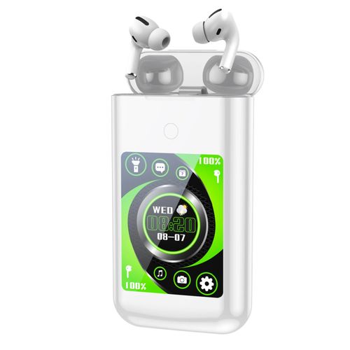 🔋 Smart Screen Power Bank & Wireless Bluetooth 5.2 Earphones! 8,000mAh + Torch!
