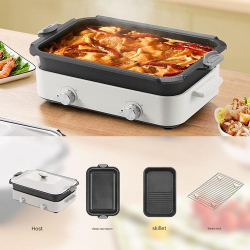 Multifunctional pot Household electric hot pot Electric steamer Split cooking integrated frying pan