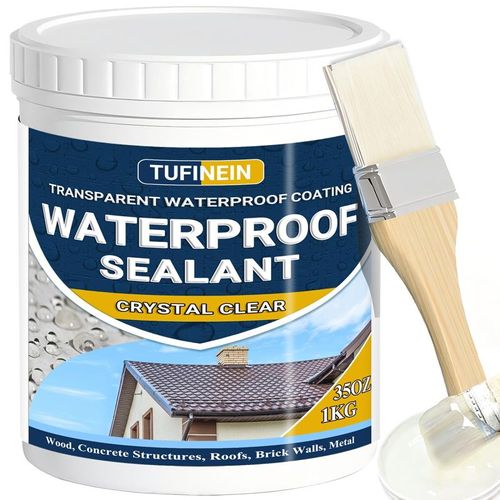 Transparent Waterproof Coating - Water-Based Clear Sealant for Indoor & Outdoor Use