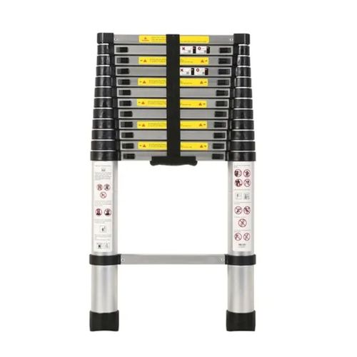Aluminum Telescopic Extendable Ladder - 12FT, Collapsible with Locking Mechanism