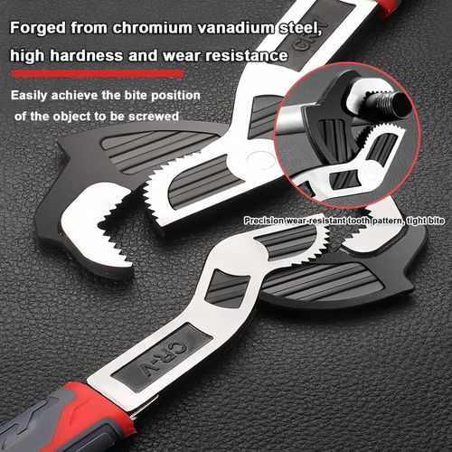 3pcs Industrial Grade Multifunctional Self Locking Pipe Wrench Tool
