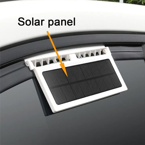 Solar Powered Car Window Vent Fan (White)