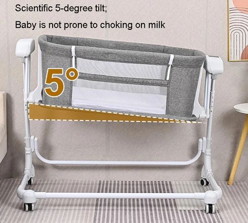 Adjustable height bedside sleeper crib with remote control rocking crib electric