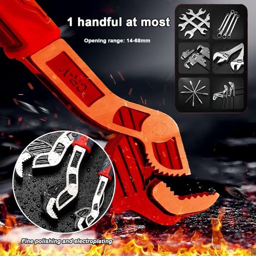 3pcs Industrial Grade Multifunctional Self Locking Pipe Wrench Tool