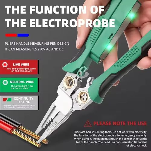 8 in 1 Wire Stripping Pliers Electrician Cable Stripper Splitting Tool