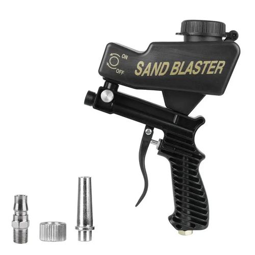 Handheld Portable Sandblasting Gun, Air Gravity Feed Rust Remover Spray Gun