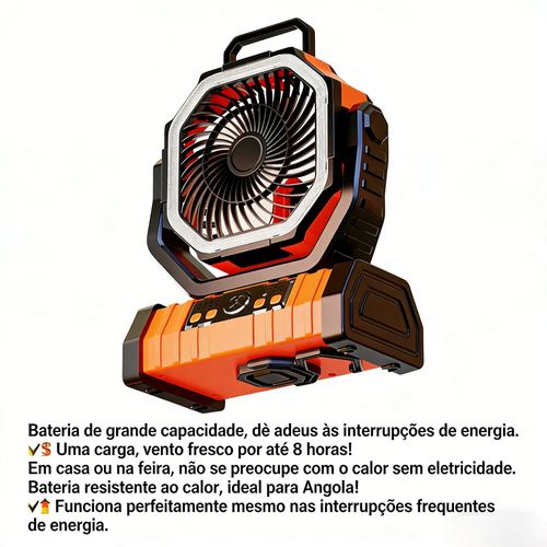 Ventilador portátil: Aproveite a refrescância instantaneamente mesmo com falta de energia em Angola!