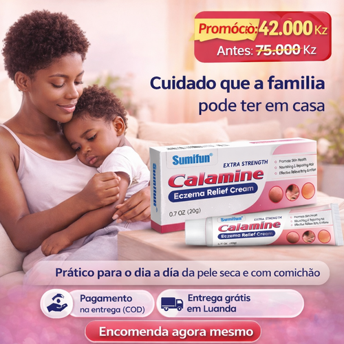 Creme Calamina Sumifun: Alívio Imediato para Eczema, Comichão e Irritação da Pele!