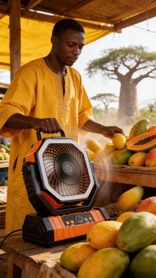 Ventilador portátil: Aproveite a refrescância instantaneamente mesmo com falta de energia em Angola!