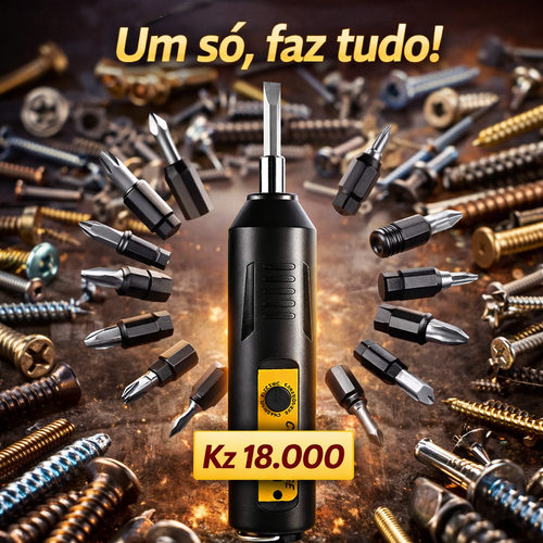 🔧 Chave de Fenda Elétrica Portátil – Reparação Fácil em Segundos!