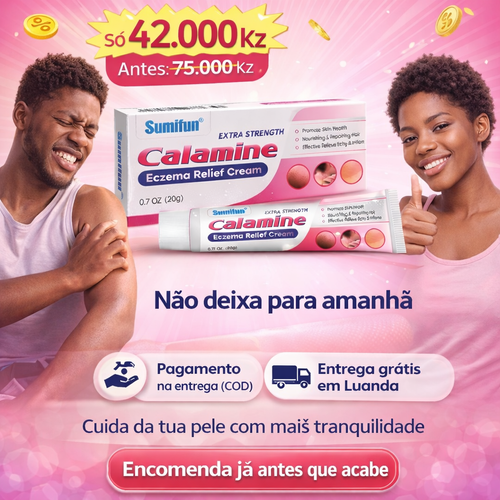 Creme Calamina Sumifun: Alívio Imediato para Eczema, Comichão e Irritação da Pele!