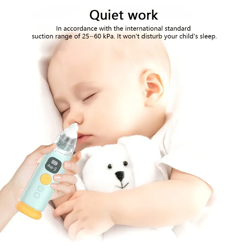 Rechargeable Baby Nasal Aspirator – Adjustable Suction with Soothing Music & Light