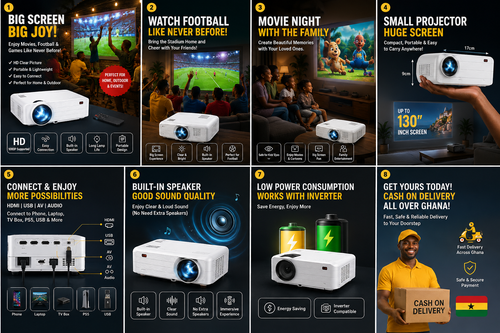 Multi-functional projector (with free dual handles)