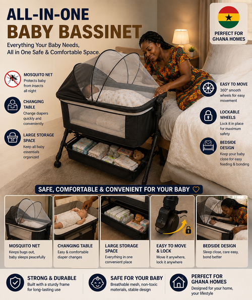 Multifunctional baby crib for 0-4 years old