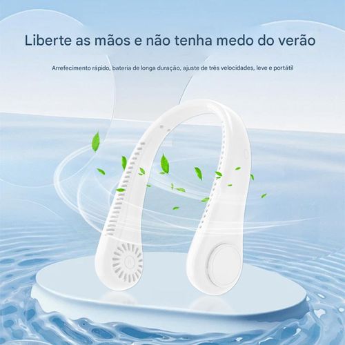 Ventilador portátil de pescoço recarregável USB para exterior
