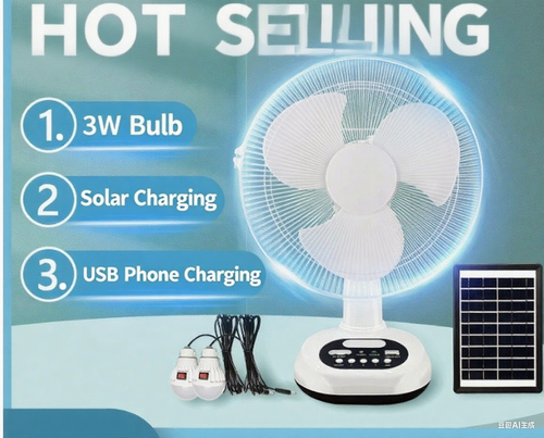 Conjunto de ventoinha solar recarregável de 12