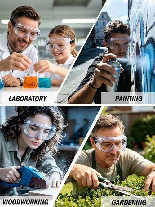 High-definition, windproof, dustproof, and anti-fog transparent protective goggles, fully enclosed men's and women's work safety glasses, protective eye shields