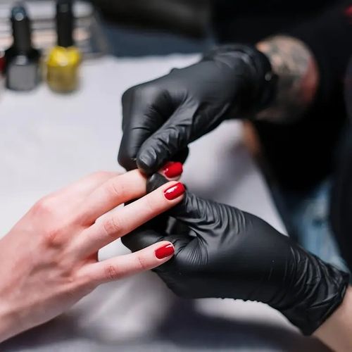 50-Count Black Box: Black, Powder-Free, Food-Grade, Oil-Resistant, Non-Slip, Thickened Nitrile Gloves