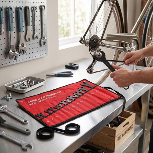 14-Piece Combination Wrench Set (Open-End & Ring) – Automotive Repair Tool Kit