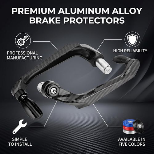 Universal Motorcycle CNC-Machined BrakeClutch Lever Guard with Hydro-Dipped Finish (Crash Protection)