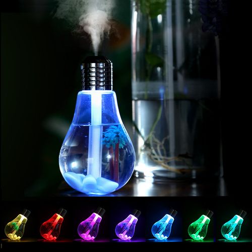 Lightbulb-Shaped Humidifier: Compact Desktop Air Humidifier for Bedrooms with Extra-High Mist Output