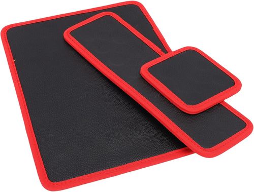 Double-sided magnetic tool pad magnet tool storage pad black and red repair magnetic leather pad