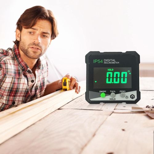 High-Precision Digital Dual-Laser Level and Inclinometer with Angle and Slope Measurement (Compact Mini Size)