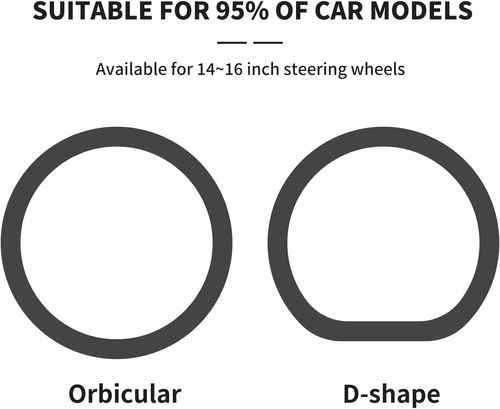 Food-grade silicone car steering wheel cover – universal, non-slip, sweat-absorbent, suitable for all seasons, designed for round steering wheels.