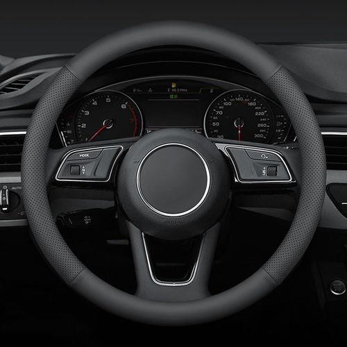 Food-grade silicone car steering wheel cover – universal, non-slip, sweat-absorbent, suitable for all seasons, designed for round steering wheels.