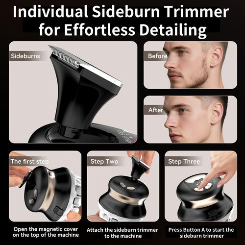 UFO-Style Fully Automatic Electric Hair Clipper for Men – Self-Service Buzz Cut Trimmer, Washable Design