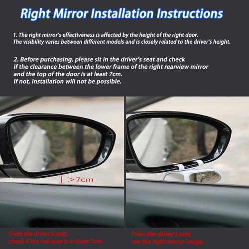 Automotive Blind-Spot Auxiliary Mirrors – 360° Adjustable, Ultra-Clear Wide-Angle Glass Mirrors for Reversing and Enhanced Visibility