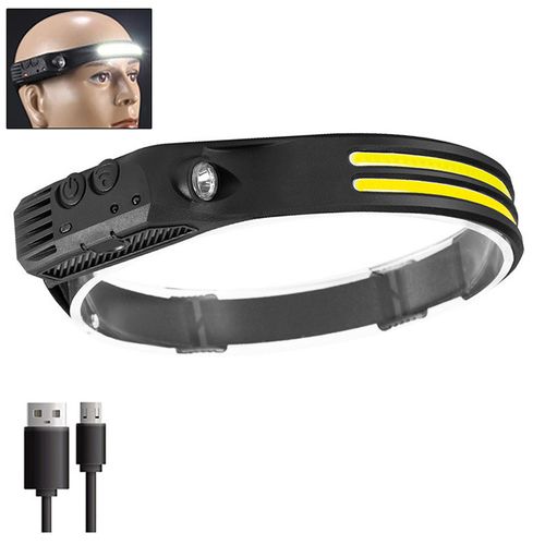 High-brightness, rechargeable, head-mounted fishing headlamp—ultra-bright, lightweight, and portable, featuring motion-sensor activation and an exceptionally long battery life.