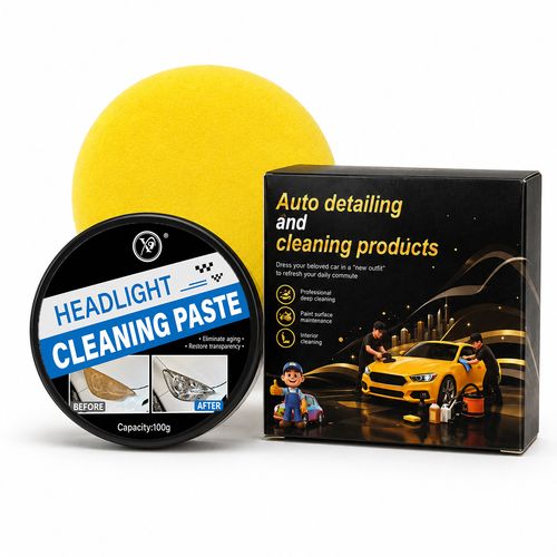 Car Headlight Restoration Paste, Headlamp Cleaner & Polishing Compound for Yellowed, Cloudy and Oxidized Headlights