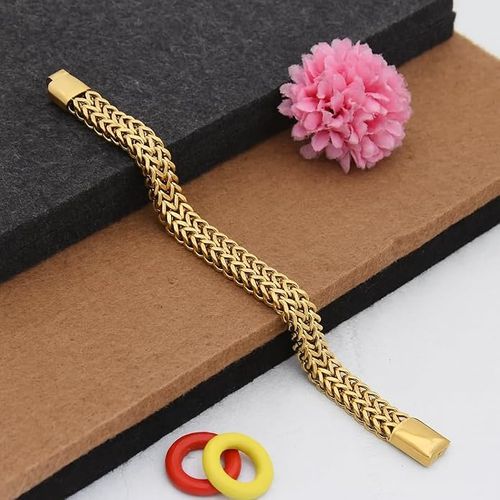 Mens Gold Cuban Link Bracelet Classic Gold Chain Wristband for Men in Kenya and Africa