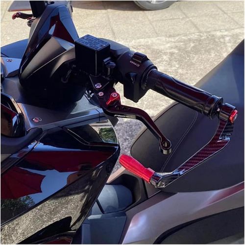 Universal Motorcycle CNC-Machined BrakeClutch Lever Guard with Hydro-Dipped Finish (Crash Protection)