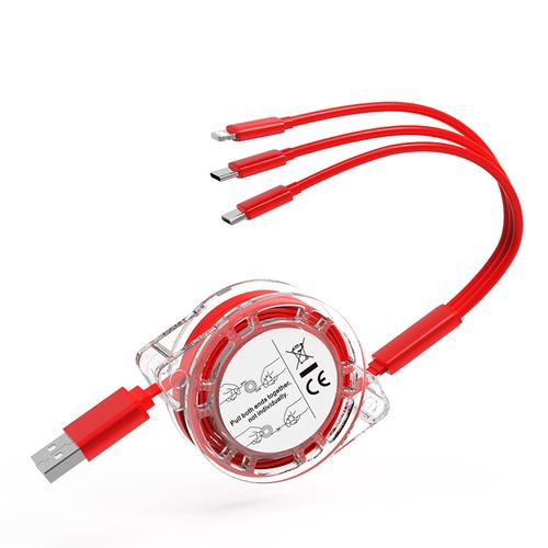 ASTOUND Universal Retractable 3 in 1 Multi Multiple 3in1 USB Charging Charger Cable