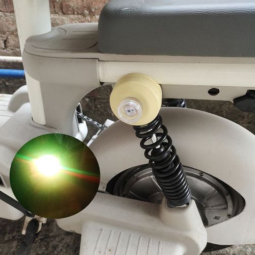 Waterproof, anti-rear-end collision warning light for electric vehicles and motorcycles—features red and blue flashing strobe effects and requires no wiring (easy-install modification).