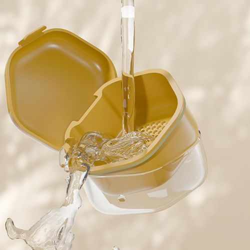 Orthodontic Aligner Case – Portable Storage and Cleaning Container for Clear Aligners, Dental Retainers, and Dentures