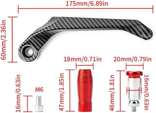 Universal Motorcycle CNC-Machined BrakeClutch Lever Guard with Hydro-Dipped Finish (Crash Protection)