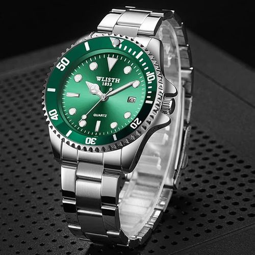 Men's Quartz Watch, Luminous Fashion Calendar Watch, Cross-border Watch, Steel Strap Submariner Watch