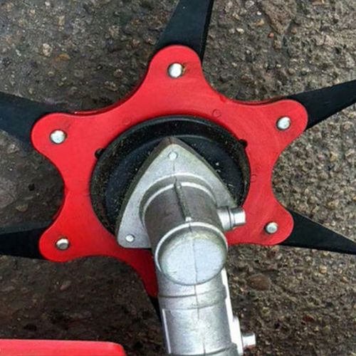 6-Blade Manganese Steel Trimmer Head for Brush Cutters – Rotary Weeding and Clearing Attachment