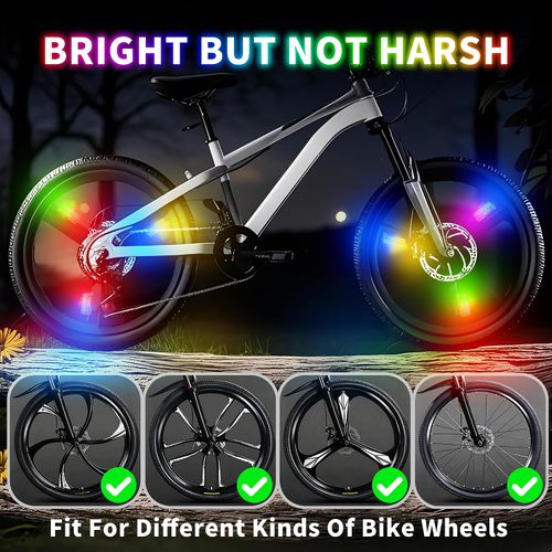 Bicycle lights, bicycle windmill night riding sensor model, bicycle front and rear lights, wire light, spoke light, 16 LEDs