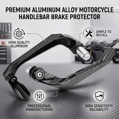 Universal Motorcycle CNC-Machined BrakeClutch Lever Guard with Hydro-Dipped Finish (Crash Protection)