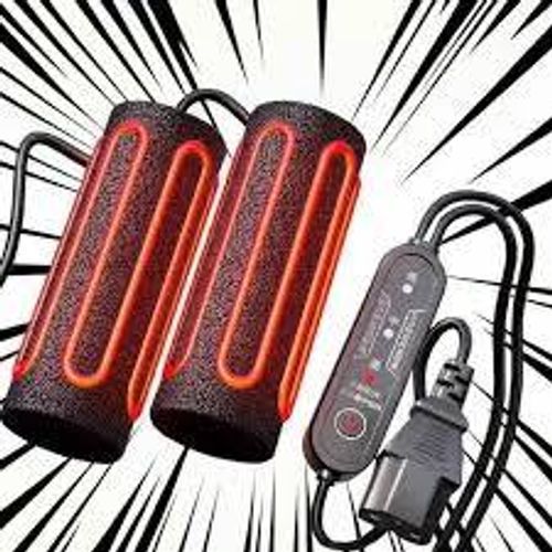 USB Heated Motorcycle Handlebar Grips, 3-Level Temperature Control, Electric Hand Warmers for Motorcycles, Electric Bikes & Scooters