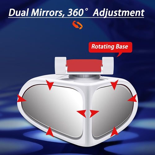 Automotive Blind-Spot Auxiliary Mirrors – 360° Adjustable, Ultra-Clear Wide-Angle Glass Mirrors for Reversing and Enhanced Visibility
