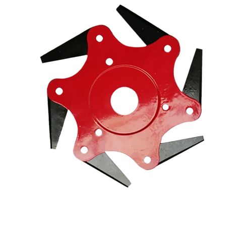 6-Blade Manganese Steel Trimmer Head for Brush Cutters – Rotary Weeding and Clearing Attachment